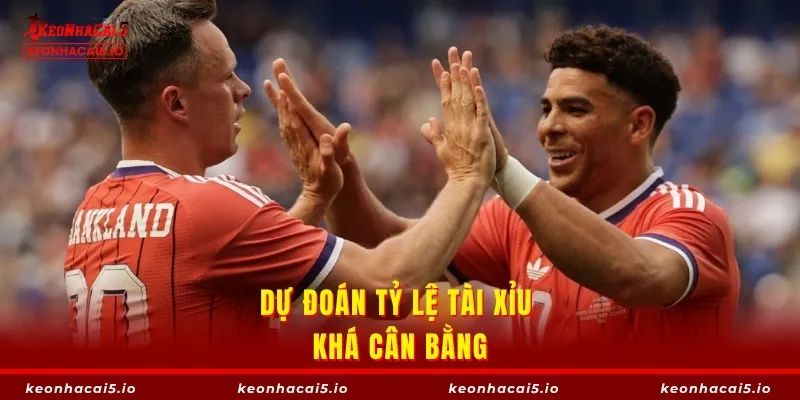 Dự đoán tỷ lệ tài xỉu khá cân bằng