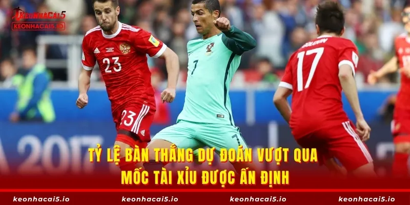 Tỷ lệ bàn thắng dự đoán vượt qua mốc tài xỉu được ấn định