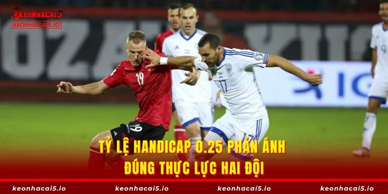 Tỷ lệ handicap 0.25 phản ánh đúng thực lực hai đội