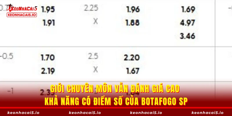 Giới chuyên môn vẫn đánh giá cao khả năng có điểm số của Botafogo SP
