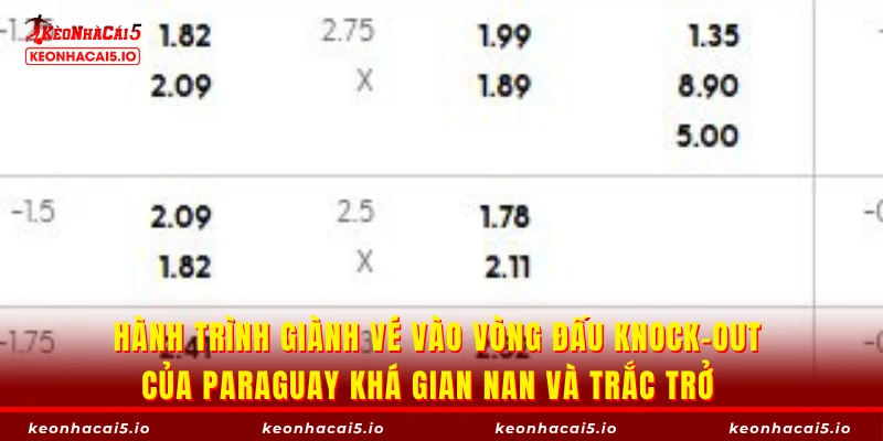 Hành trình giành vé vào vòng đấu knock-out của Paraguay khá gian nan và trắc trở