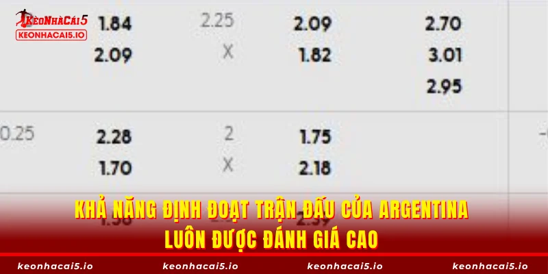 Khả năng định đoạt trận đấu của Argentina luôn được đánh giá cao