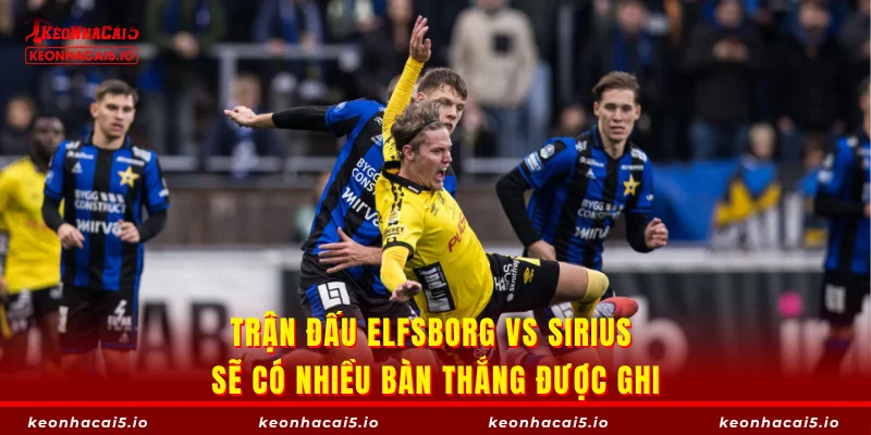 Trận đấu Elfsborg vs Sirius sẽ có nhiều bàn thắng được ghi